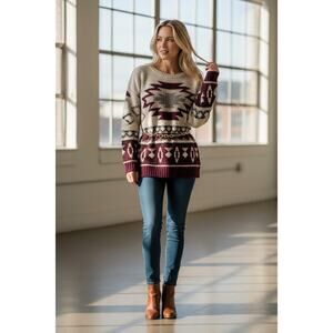 American Eagle Outfitters Aztec Southwest Knit Sweater Women’s Medium